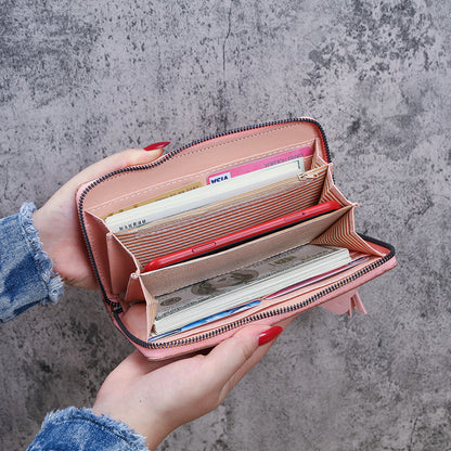 Women's Three-fold Long Fashion Korean Style Little Ladies Wallets