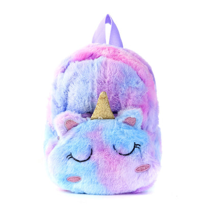 Sacs d'école pour élèves du primaire en peluche licorne pour adolescents et loisirs