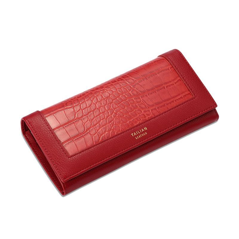 Versatile Trendy Women's Crocodile Pattern Clutch Ladies Wallets