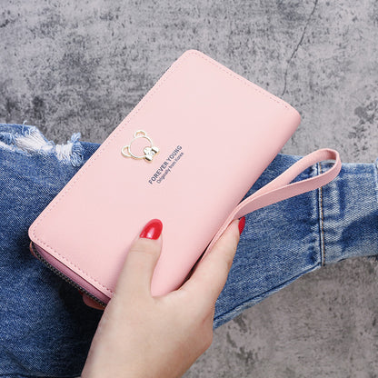 Women's Three-fold Long Fashion Korean Style Little Ladies Wallets