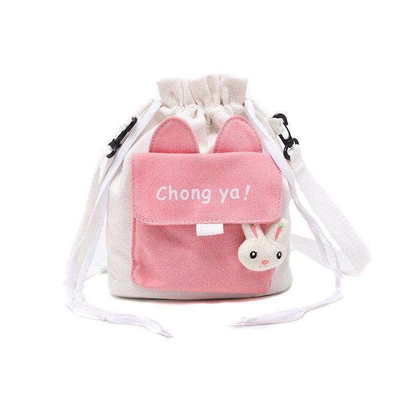 Autumn Canvas Sweet Lady Contrast Color Cute Trendy Shoulder Bags