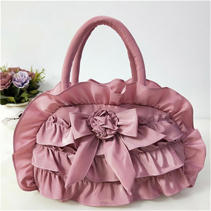 Women's Cloth Ethnic Style Fabric Bow Lace Handbags