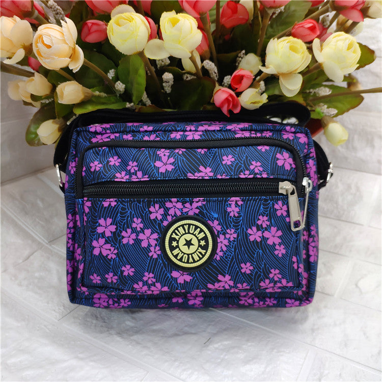 Women's Stall Canvas Mummy Person Flower Cloth Shoulder Bags