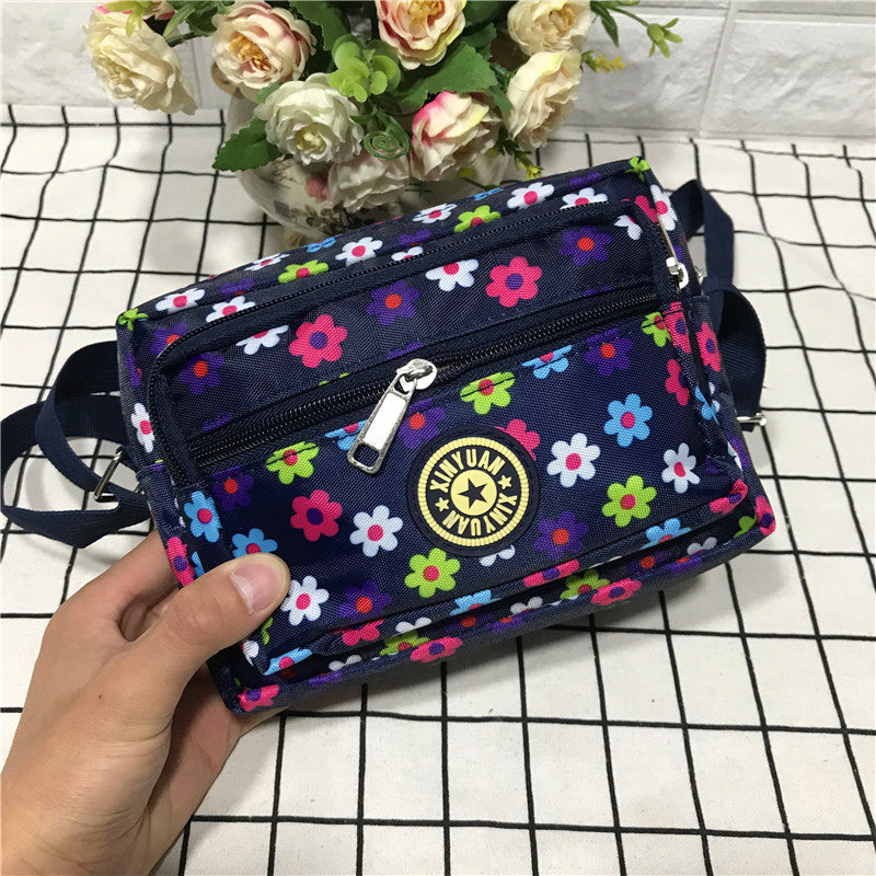 Women's Stall Canvas Mummy Person Flower Cloth Shoulder Bags