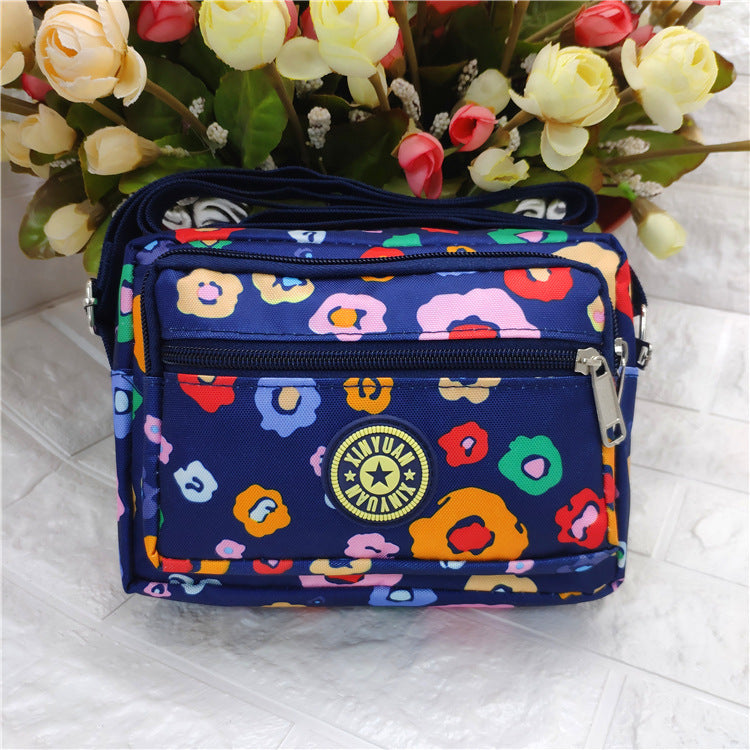 Women's Stall Canvas Mummy Person Flower Cloth Shoulder Bags