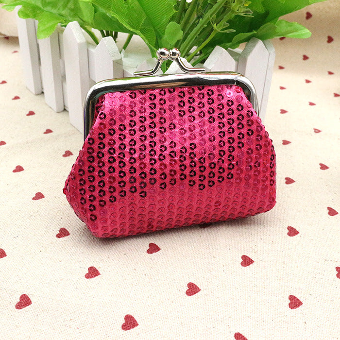 Comfortable Fresh Sequined Fabric Christmas Gifts Ladies Wallets