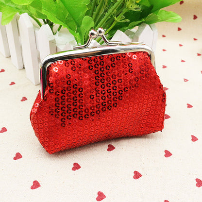 Comfortable Fresh Sequined Fabric Christmas Gifts Ladies Wallets