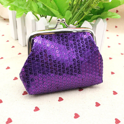 Comfortable Fresh Sequined Fabric Christmas Gifts Ladies Wallets