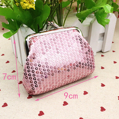 Comfortable Fresh Sequined Fabric Christmas Gifts Ladies Wallets