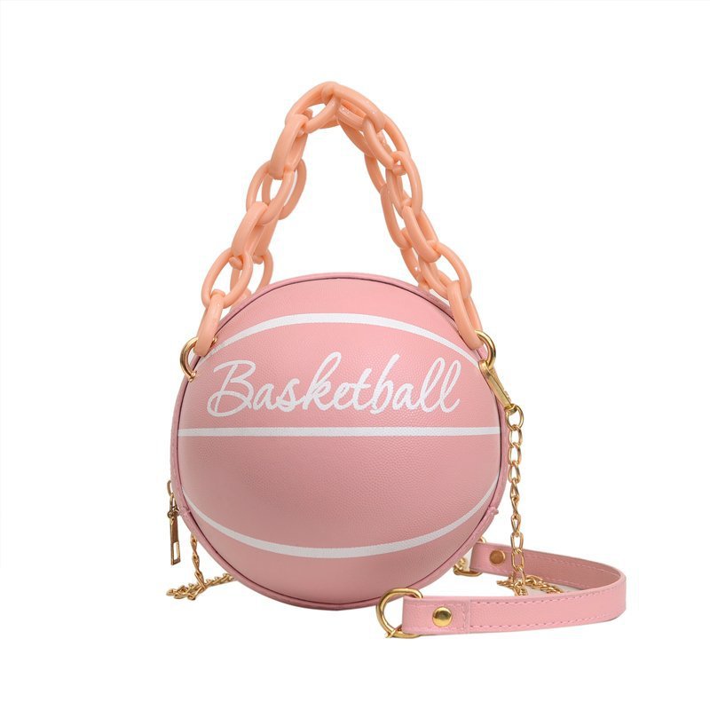 Women's Personalized Ball Trendy Chain Basketball Handbags