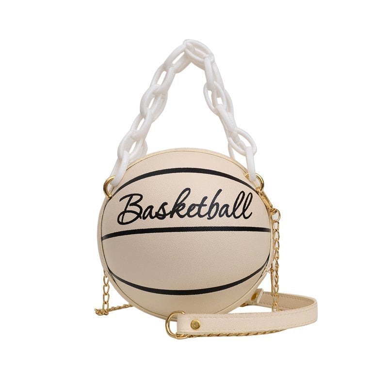 Women's Personalized Ball Trendy Chain Basketball Handbags