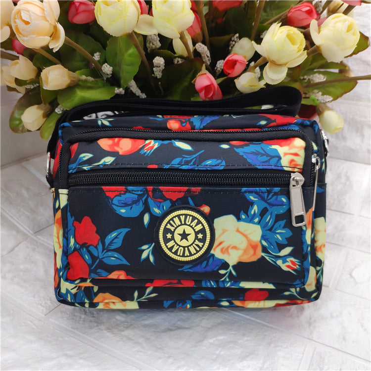 Women's Stall Canvas Mummy Person Flower Cloth Shoulder Bags