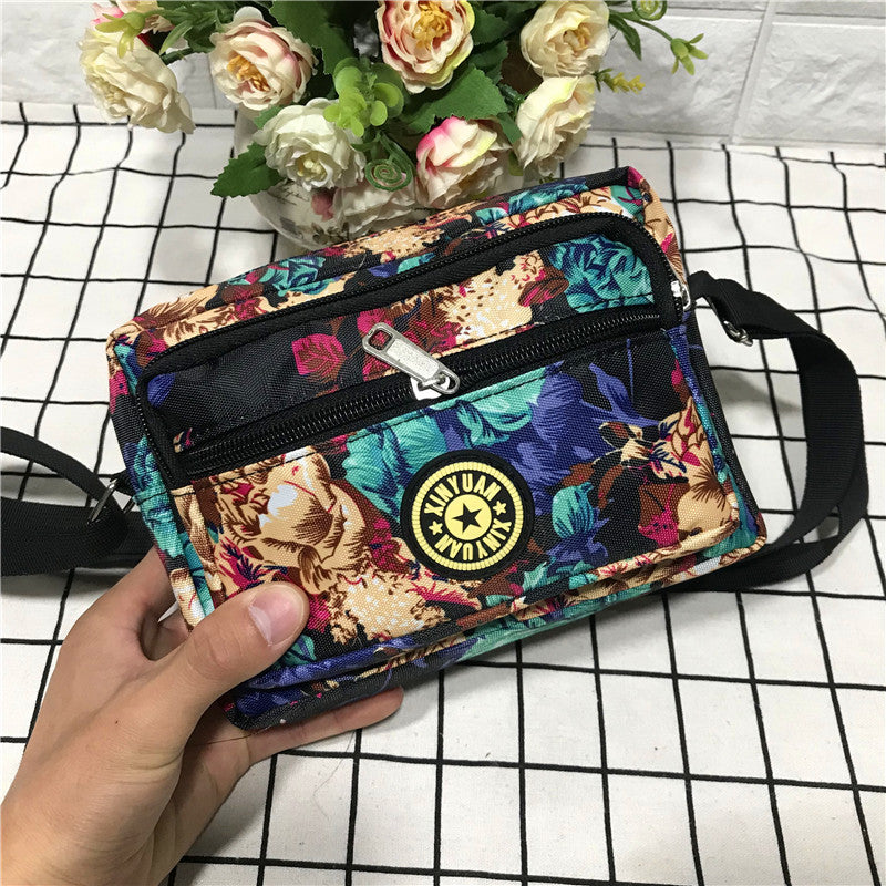 Women's Stall Canvas Mummy Person Flower Cloth Shoulder Bags