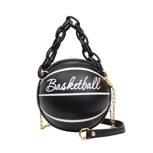 Women's Personalized Ball Trendy Chain Basketball Handbags