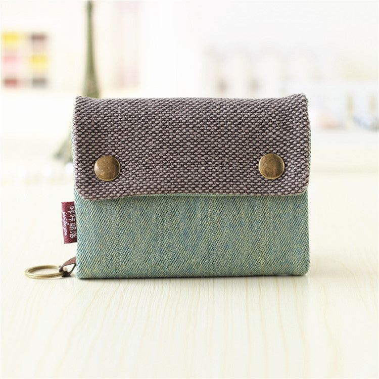 Women's & Men's & Creative Denim Canvas Simple For Ladies Wallets