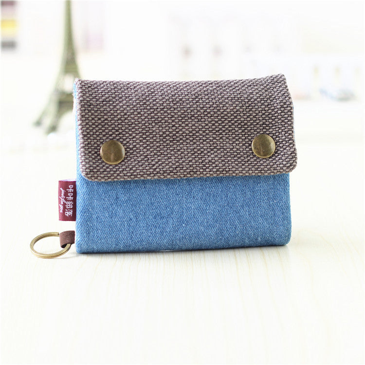 Women's & Men's & Creative Denim Canvas Simple For Ladies Wallets