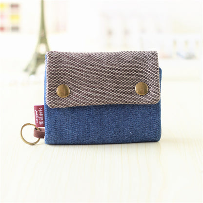 Women's & Men's & Creative Denim Canvas Simple For Ladies Wallets