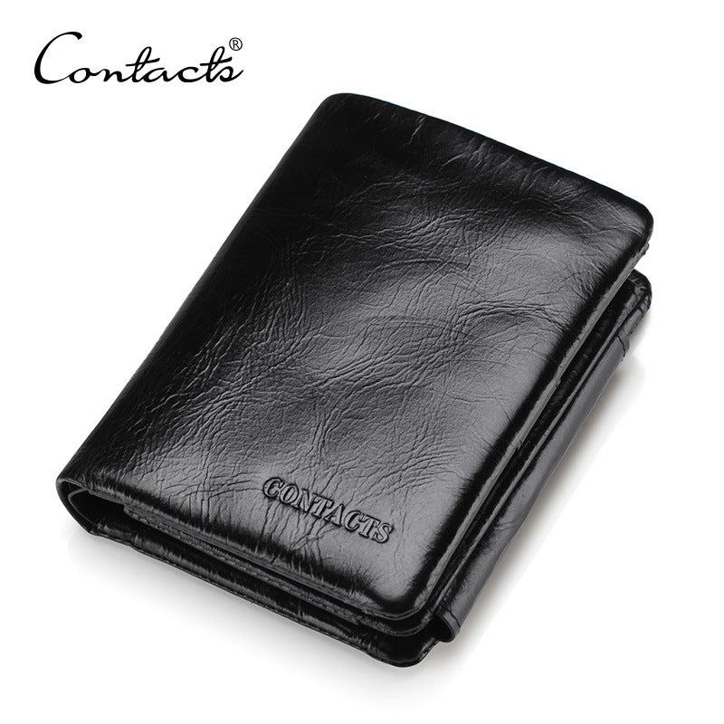 Men's Angel Large Capacity Top Layer Cowhide Fashion Men's Wallets