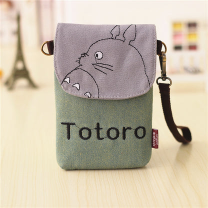 Women's Creative Cartoon Hand Carrying Fabric Big Phone Bags