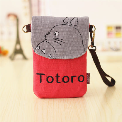 Women's Creative Cartoon Hand Carrying Fabric Big Phone Bags