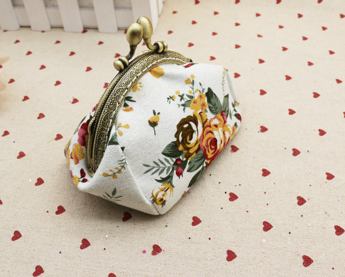 Canvas Fabric Creative Small Hand Holding Coin Purses