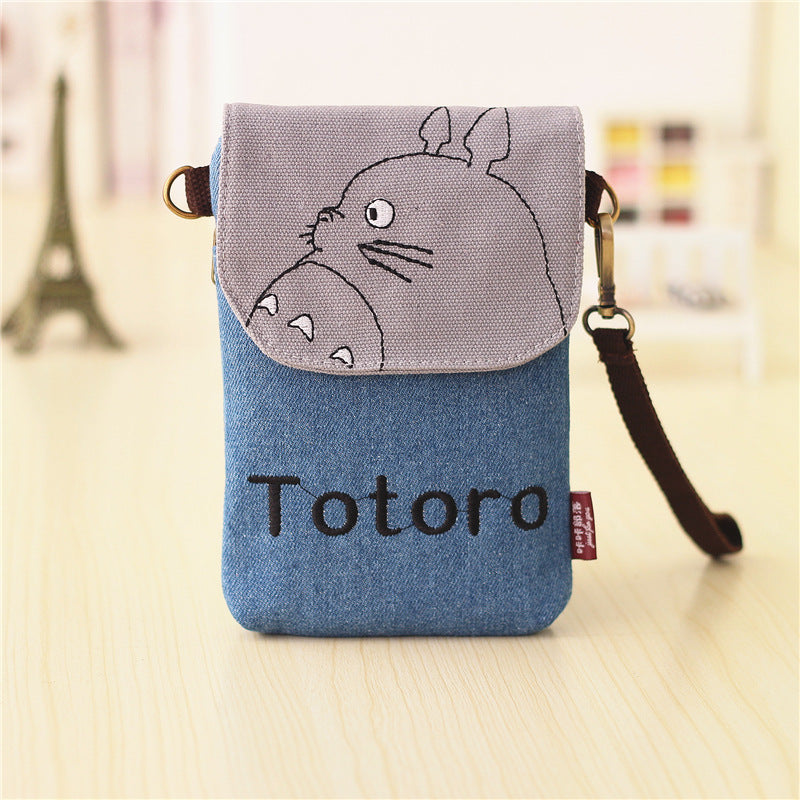 Women's Creative Cartoon Hand Carrying Fabric Big Phone Bags