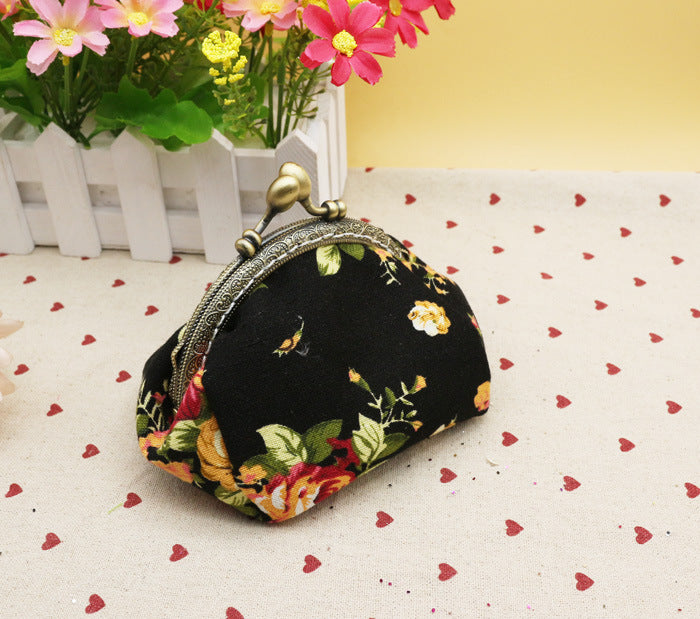 Canvas Fabric Creative Small Hand Holding Coin Purses