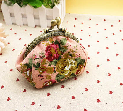 Canvas Fabric Creative Small Hand Holding Coin Purses