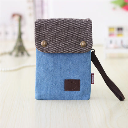 Women's Hand Holding Big Screen Mobile Denim Phone Bags