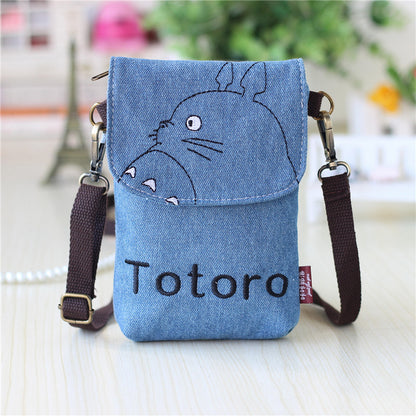 Women's Creative Cartoon Hand Carrying Fabric Big Phone Bags