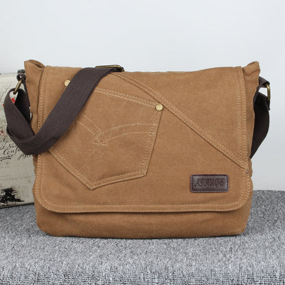 Men's Classy Attractive Canvas Horizontal Leisure Men's Messenger Bags