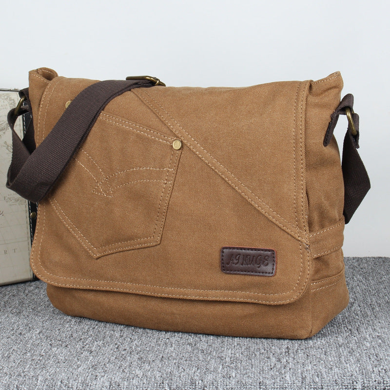 Men's Classy Attractive Canvas Horizontal Leisure Men's Messenger Bags