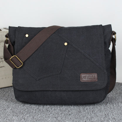 Men's Classy Attractive Canvas Horizontal Leisure Men's Messenger Bags