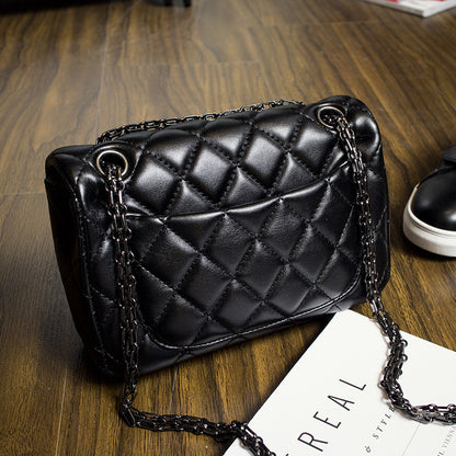 Women's Spring Rhombus Chain Fashion Trendy Badge Crossbody Bags