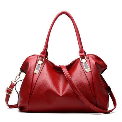 Women's Fashion Soft Leather Trendy Large Capacity Handbags