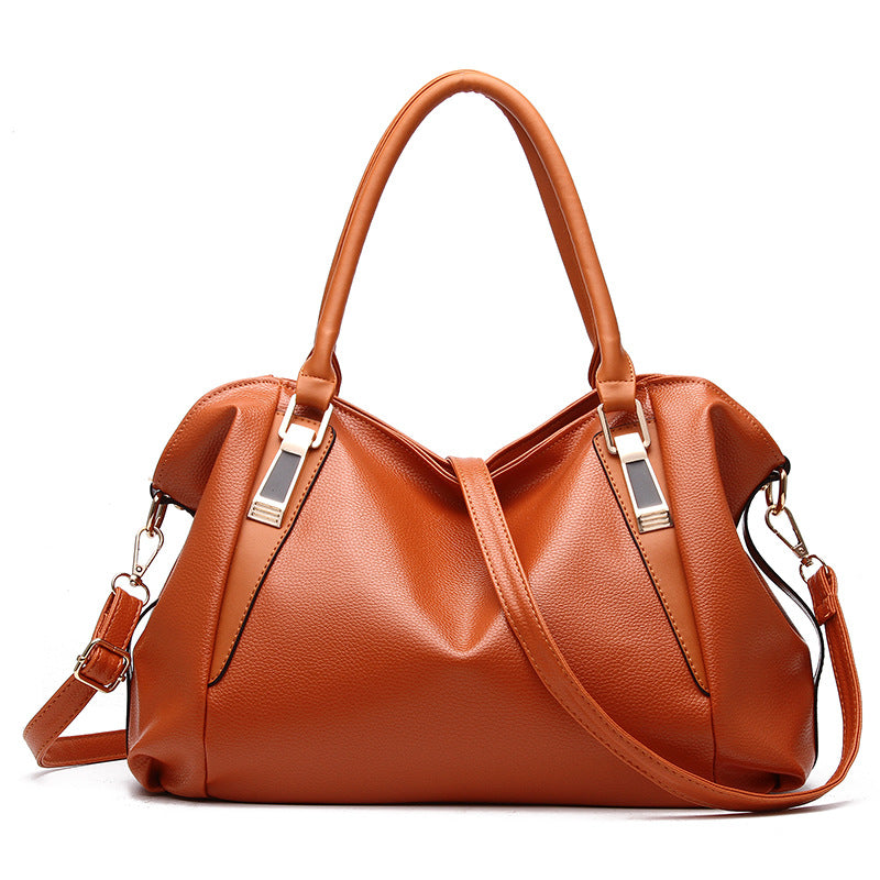 Women's Fashion Soft Leather Trendy Large Capacity Handbags