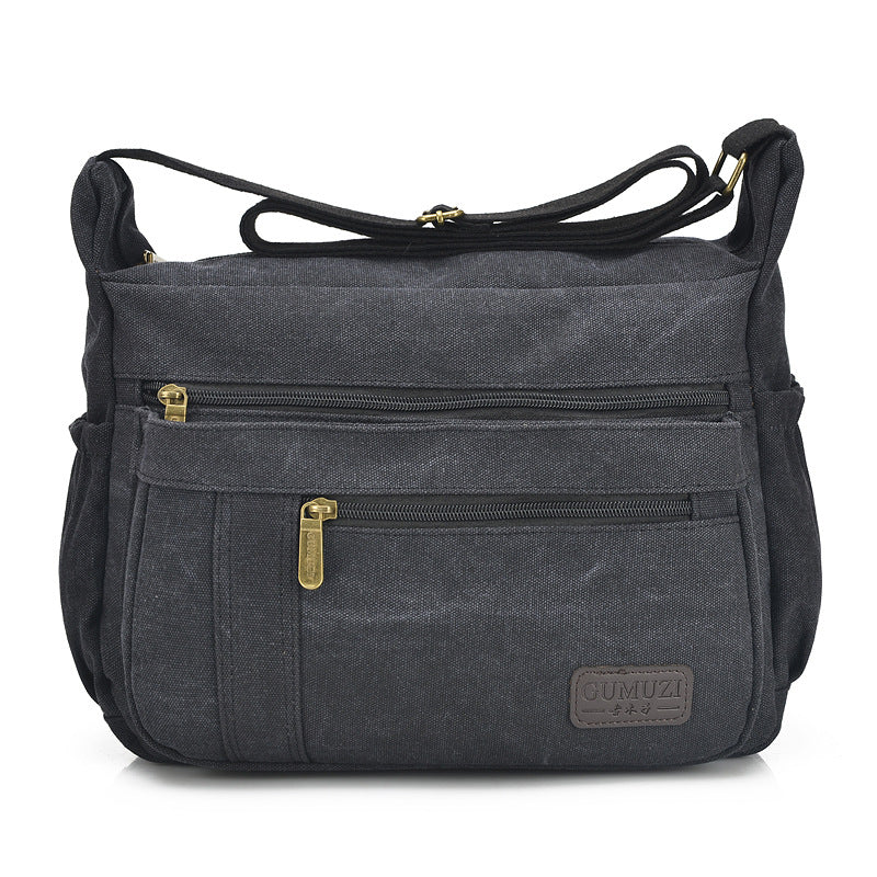 Men's Canvas Four Matching Retro Trendy Men's Messenger Bags