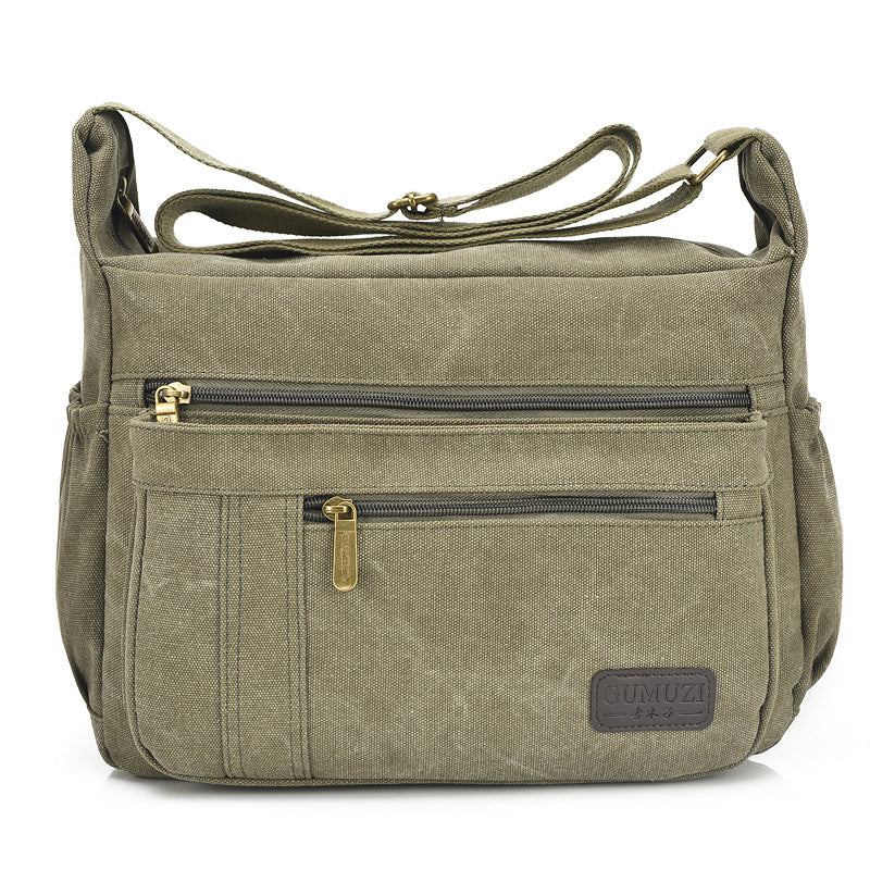 Men's Canvas Four Matching Retro Trendy Men's Messenger Bags