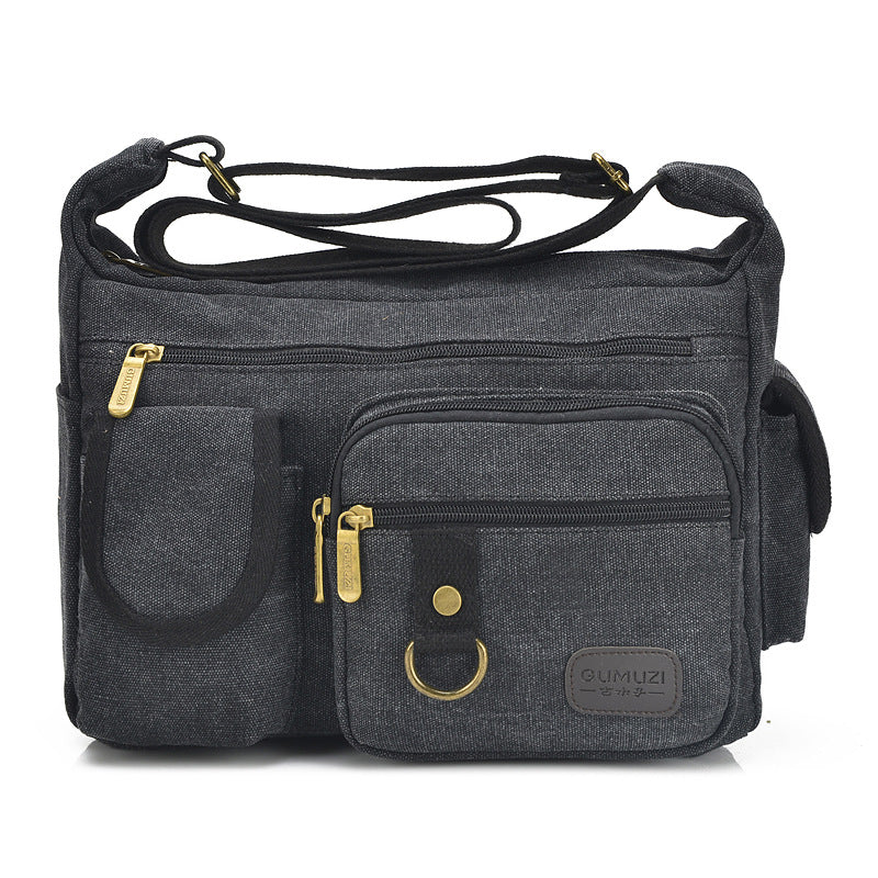 Men's Retro Canvas Trendy Large Capacity Toolkit Men's Messenger Bags