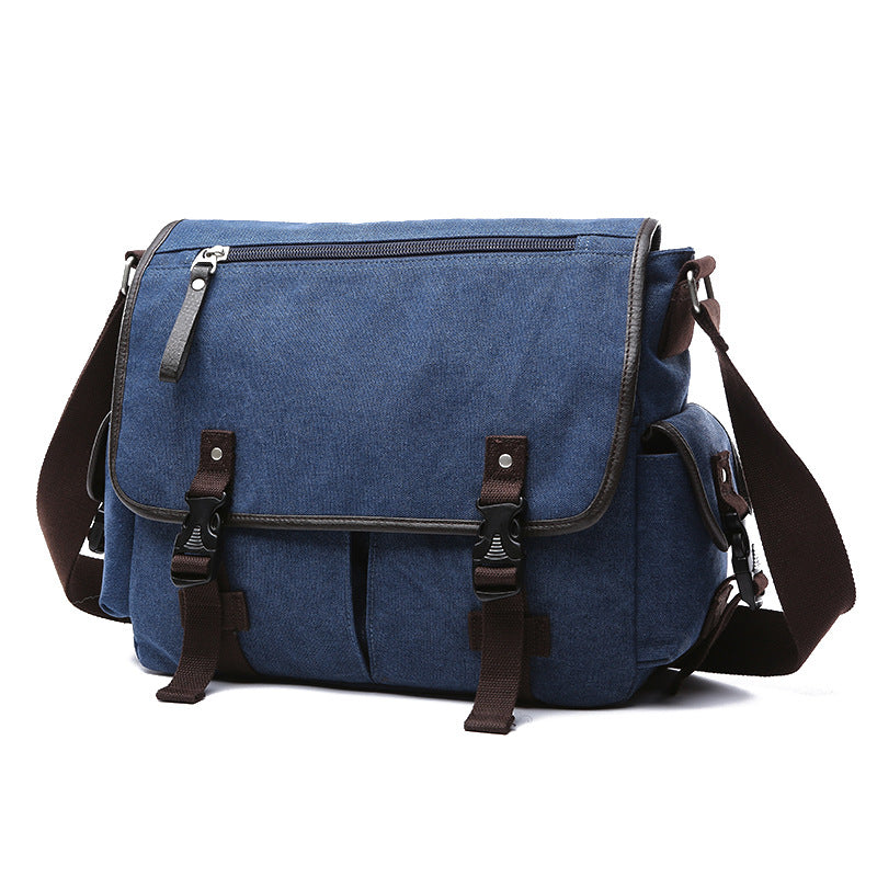 Sacs messagers en toile noire tendance pour homme, style urbain, fonctionnel