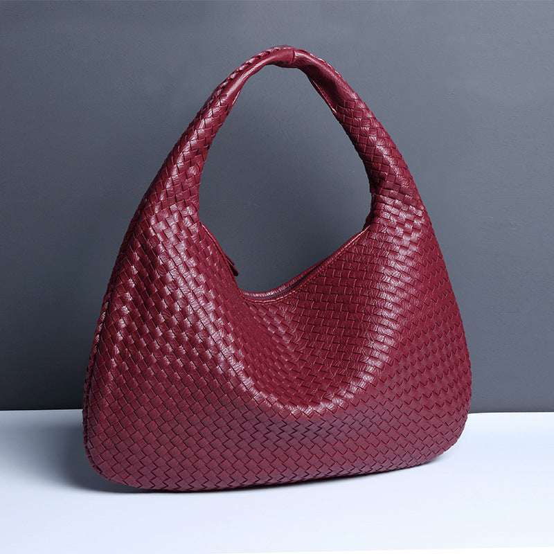 Women's Crescent Hand-woven Portable Dumpling Fashion Underarm Shoulder Bags