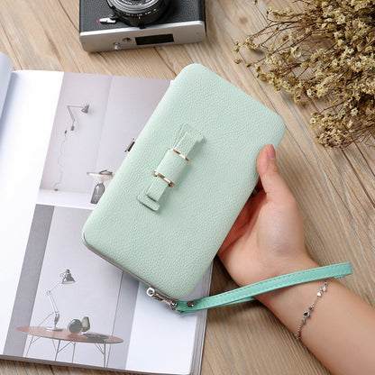 Women's Korean Bow Magnetic Snap Box Clutch Purses