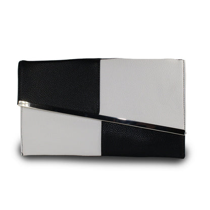 Color Matching Black White With Large Capacity Envelope Handbags