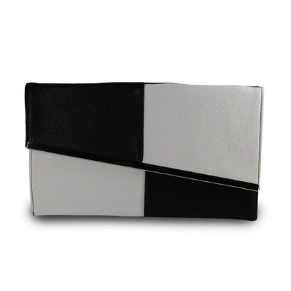 Color Matching Black White With Large Capacity Envelope Handbags