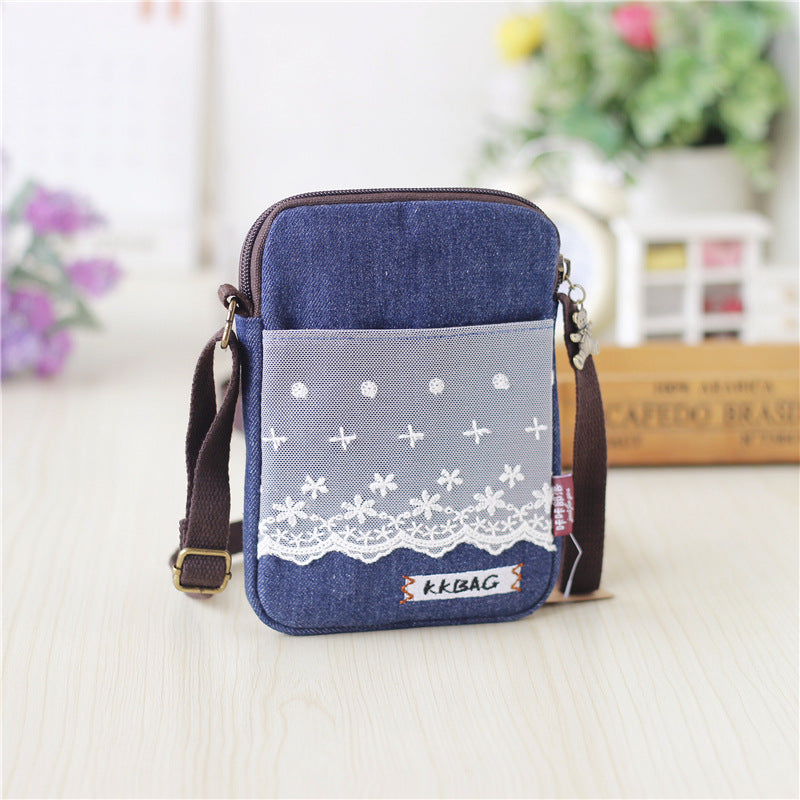 Women's Creative Cartoon Hand Carrying Fabric Big Phone Bags