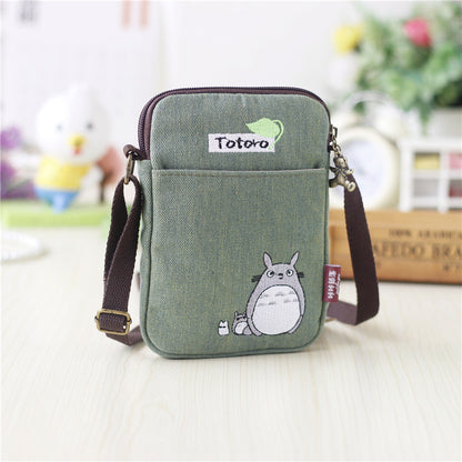 Women's Creative Cartoon Hand Carrying Fabric Big Phone Bags