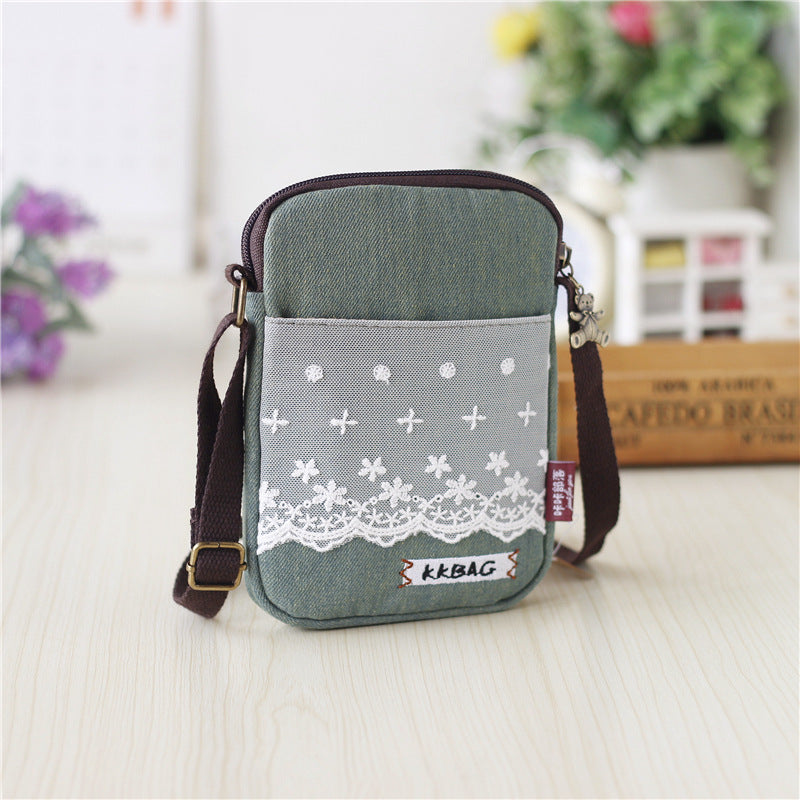 Women's Creative Cartoon Hand Carrying Fabric Big Phone Bags