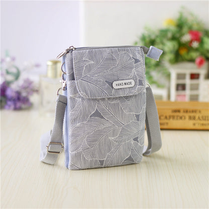 Women's Pastoral Leaves Large Screen Fabric Bags