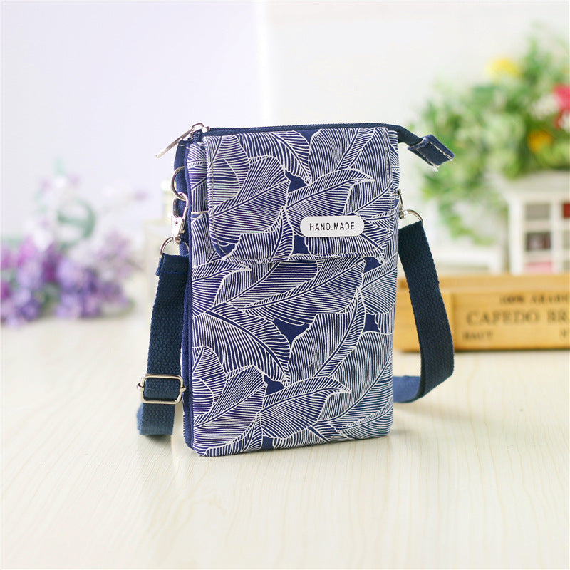 Women's Pastoral Leaves Large Screen Fabric Bags