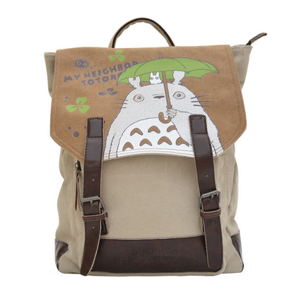 Anime Canvas Totoro Veil Design Peripheral Backpacks